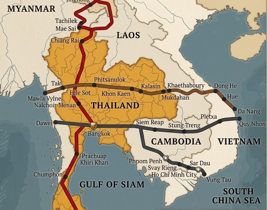 Suvannaphum SEZ regional map corridor